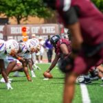 Morehouse Maroon Tigers lining up against Edward Waters University