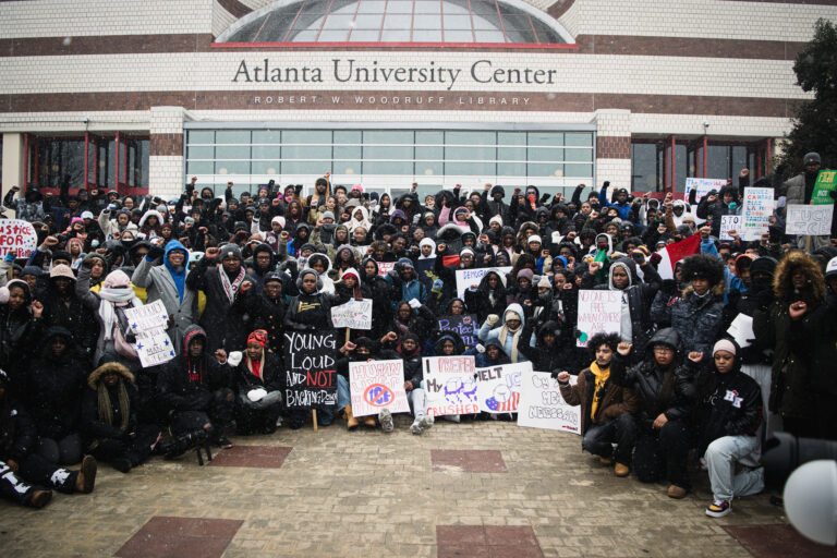 Hundreds of AUC students march to protest ICE, immigration policies